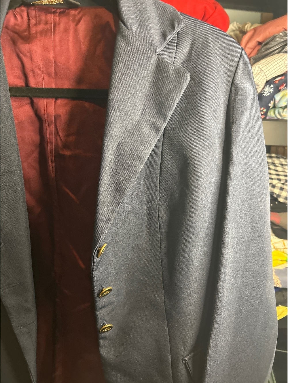 Livery Riding Apparel Navy Blue Riding Jacket Size 16